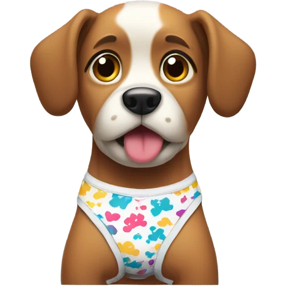 Dog wearing underwear  emoji