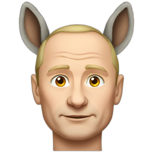 putin with donkey ears emoji