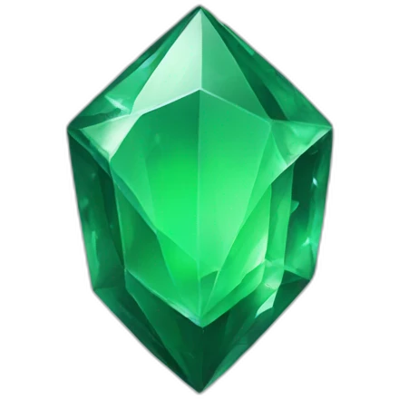 Green crystal game icon emoji