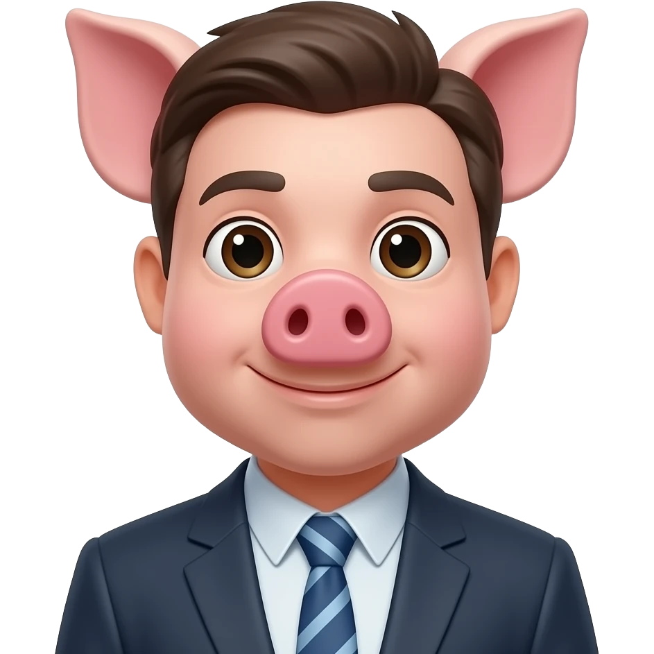 Mix this person with a pig emoji