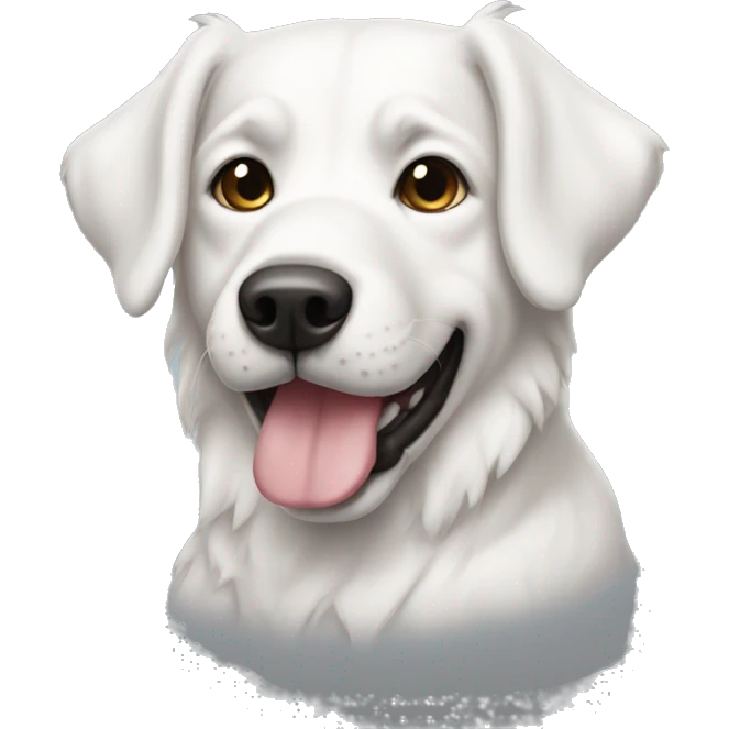 Perro blanco  emoji