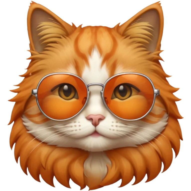 cat wearing sunglasses with studio magic hair emoji