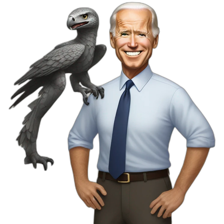 biden with raptor emoji