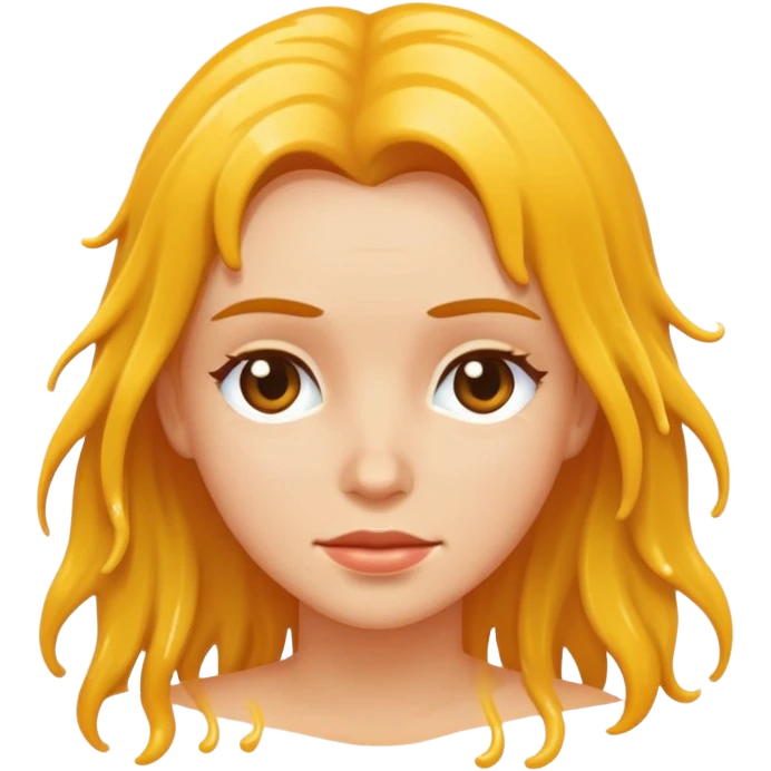 woman lying down with wet hair emoji