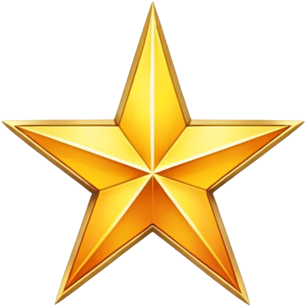 A pixel-art golden star with a bright, glowing outline. The pixel style is crisp, colorful, and reminiscent of classic video game icons. emoji
