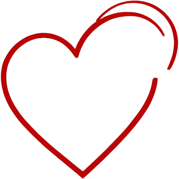 Sketch style heart emoji