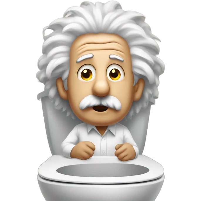 Einstein on the toilet ￼ emoji