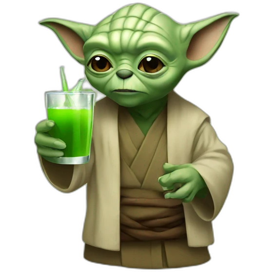 Yoda drink bear emoji