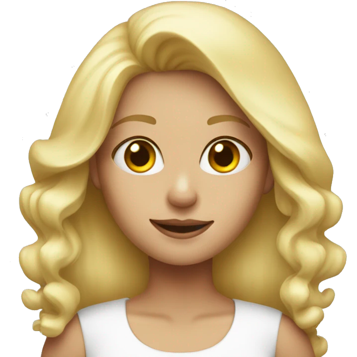 Blonde hair girl with Santa hat  emoji
