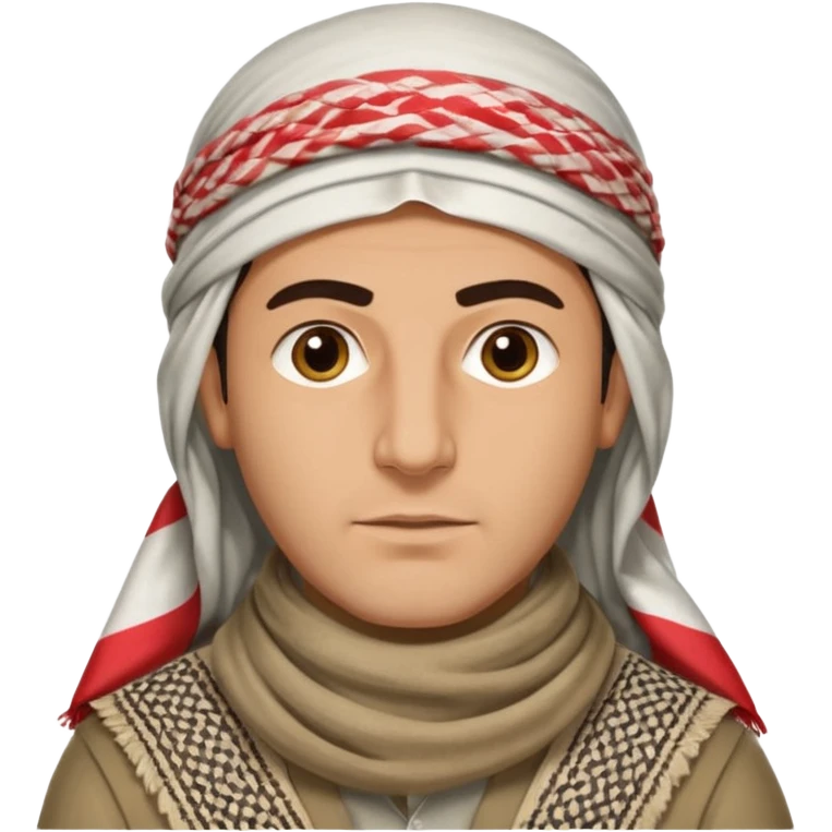Portrait of a male Iraqi civilian with a neutral expression 1980 emoji