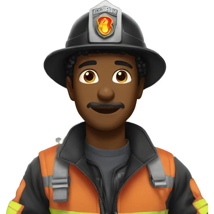 Bombero negro emoji