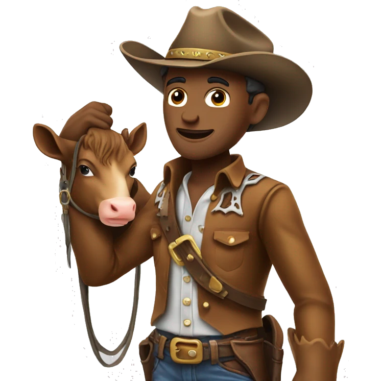 Cow boy on a horse emoji