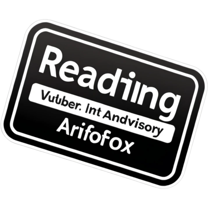 A sticker that reads : “Arifox_vt livestream vtuber hangout” that mimics the “parental advisory explicit content stickers” emoji