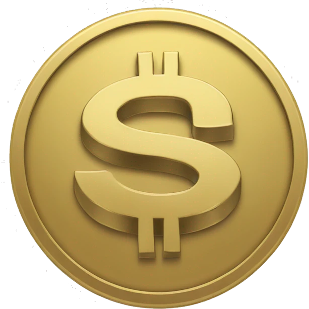 gold coin with dollar sign emoji