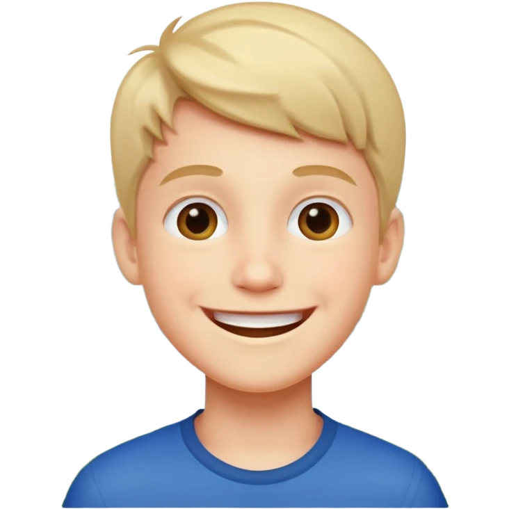 smiling boy in nature emoji