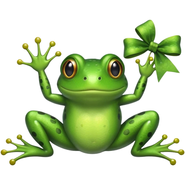 frog with bow emoji