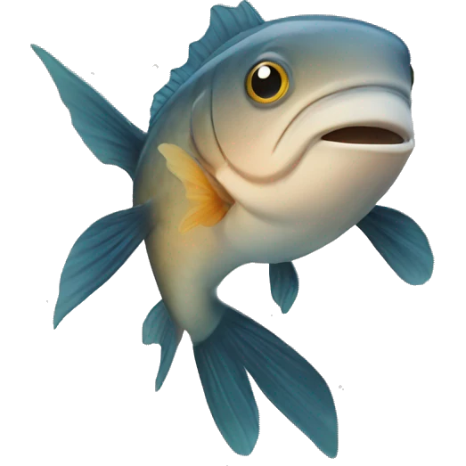 a fish with human arms emoji