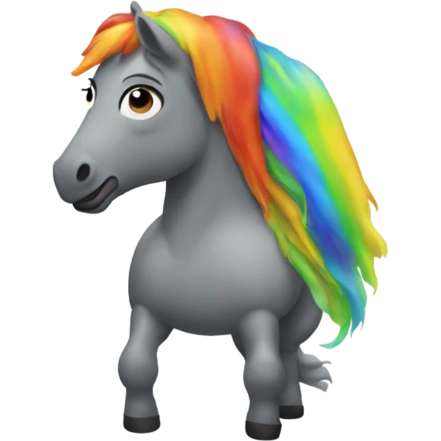 Rainbow horse farting on beck emoji