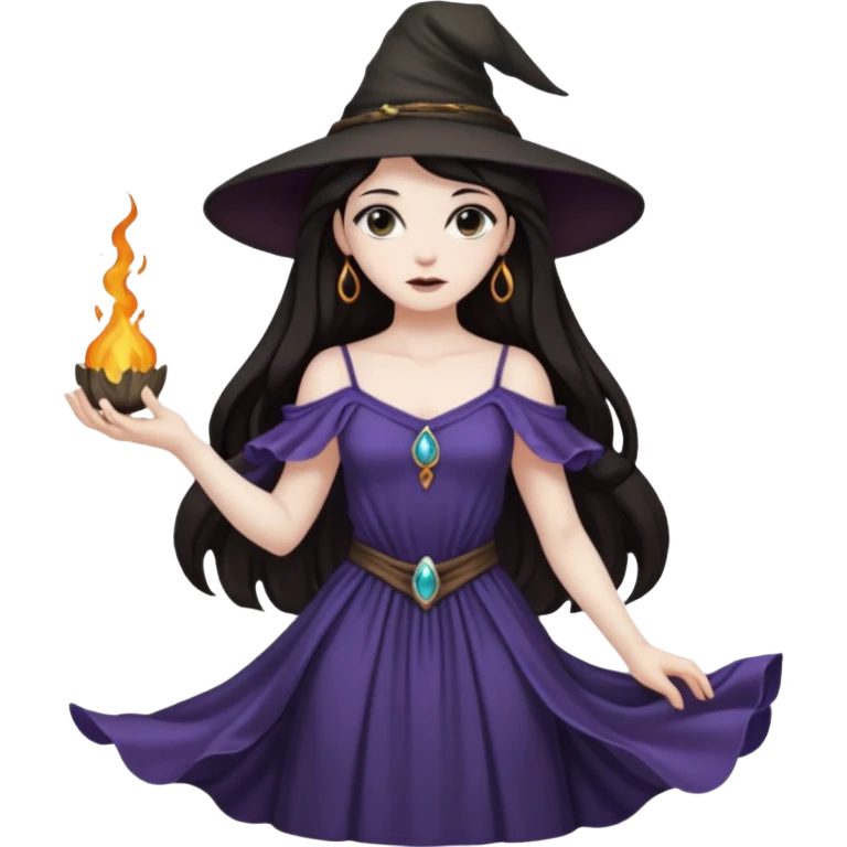 circe witch dark hair emoji