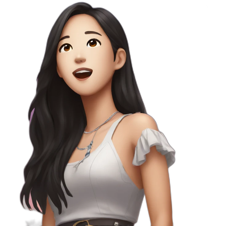 Kim jisoo singing in Coachella emoji