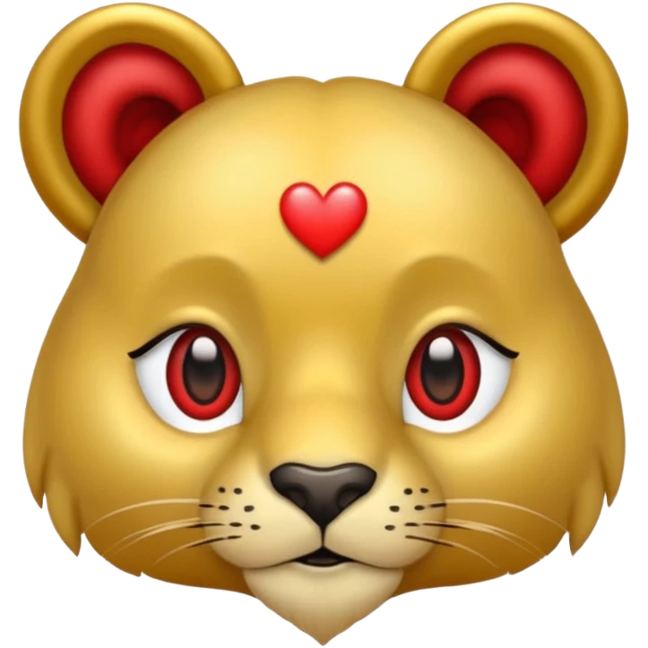 León con ojos de corazon emoji