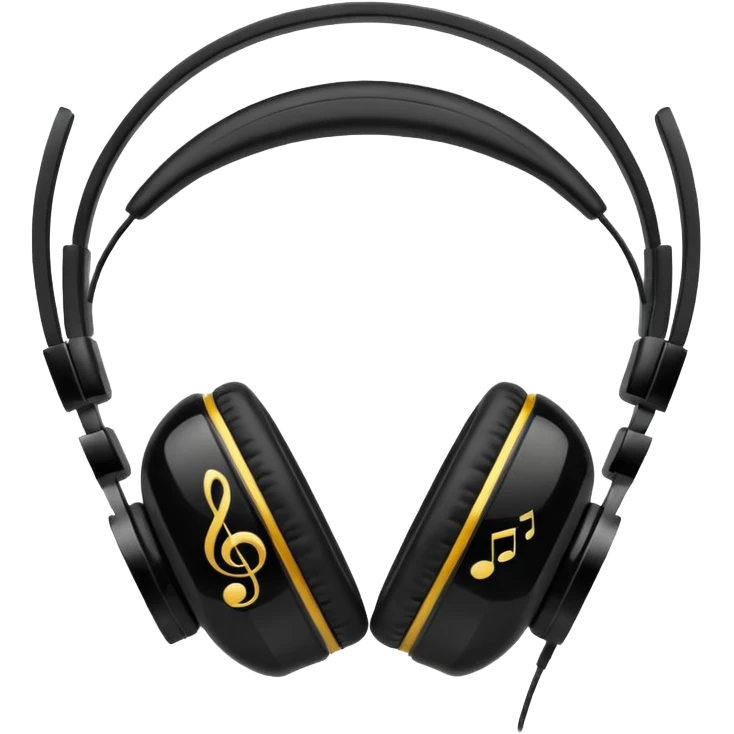 Headphones with music emoji