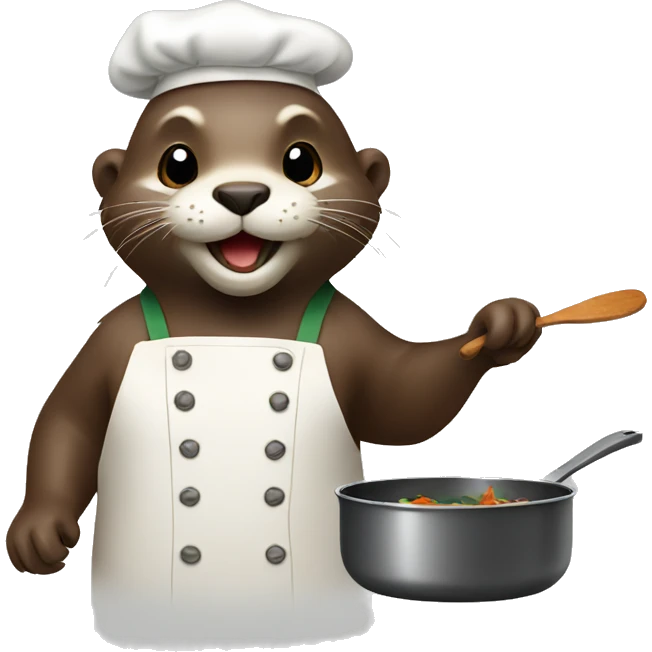 Otter cooking emoji