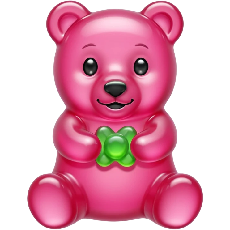 Pink Gummy bear emoji