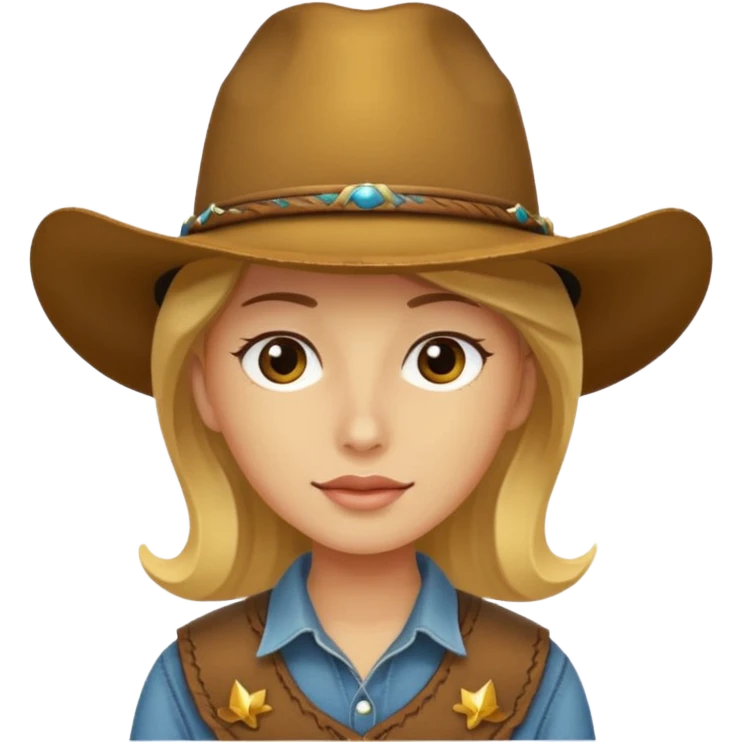 Golden with a western hat emoji