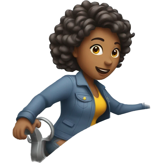 woman in rollercoaster emoji