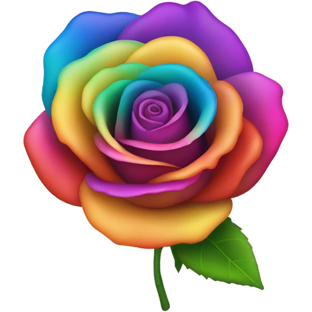 rainbow rose  emoji
