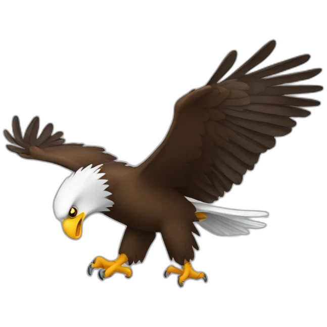 Making an eagle with 2 hands emoji