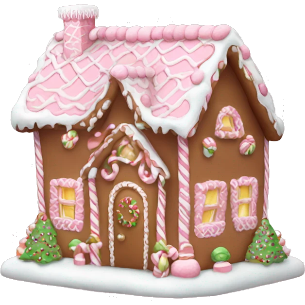 light pink gingerbread house luxury emoji