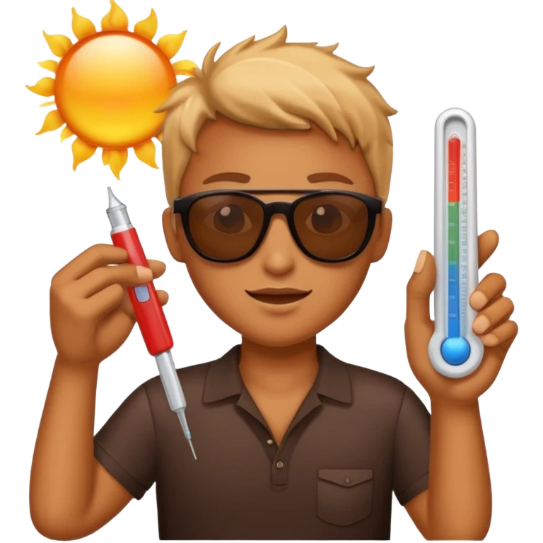 too high-temperature thermometers and the sun emoji