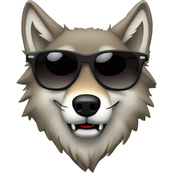 Wolf Sunglasses emoji
