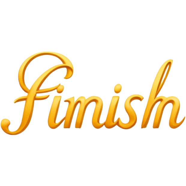 The Word "finish" written in a script emoji