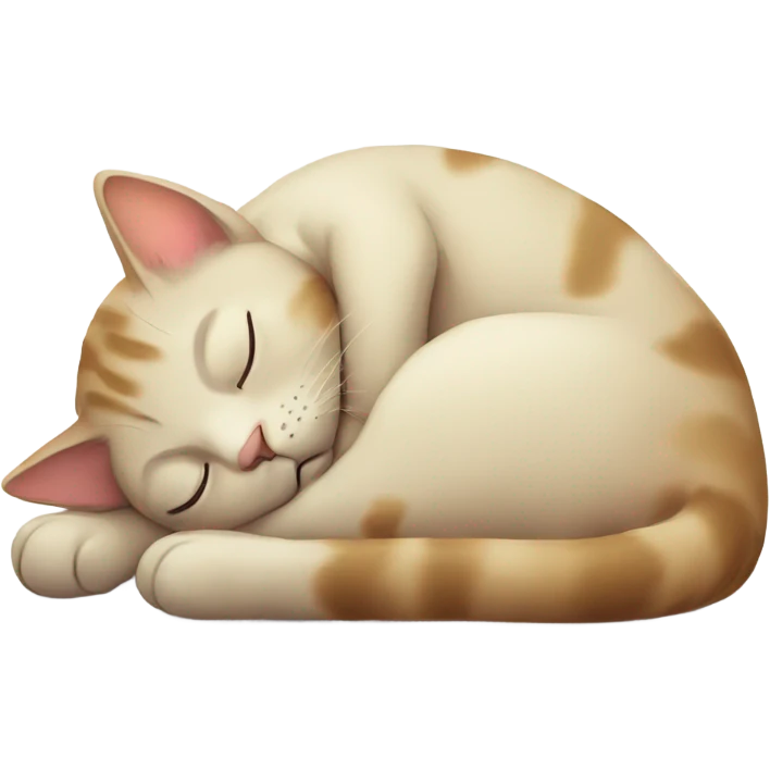 Cute cat sleeping depressed emoji