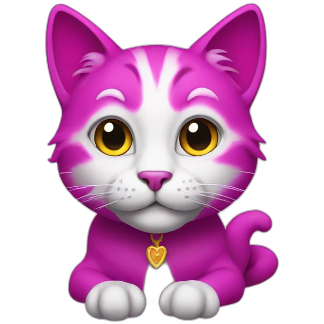 magenta magical cat emoji