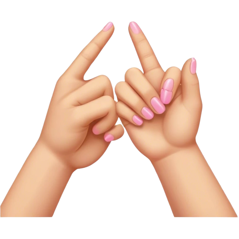 Pinky promise of male and female hand emoji