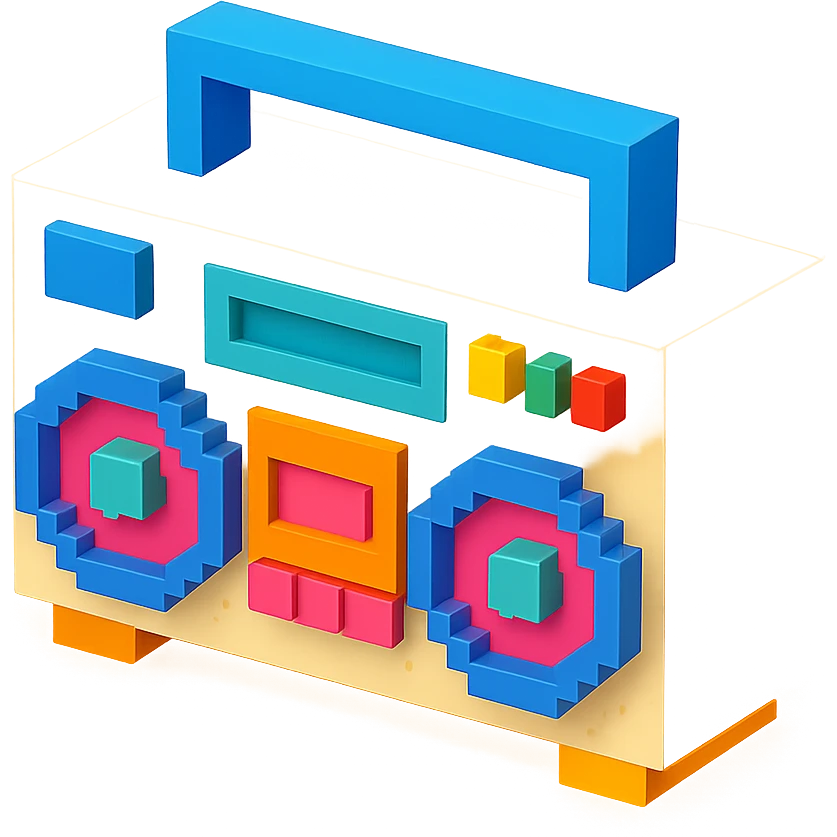 light beige boombox emoji