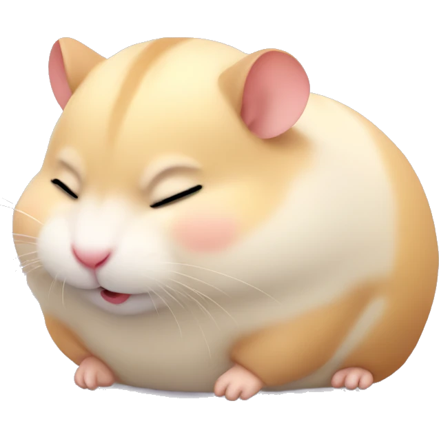 chubby hamster sleeping emoji