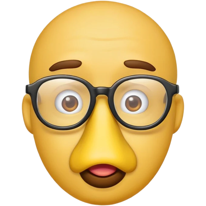 Emoji is with glasses digging in nose emoji