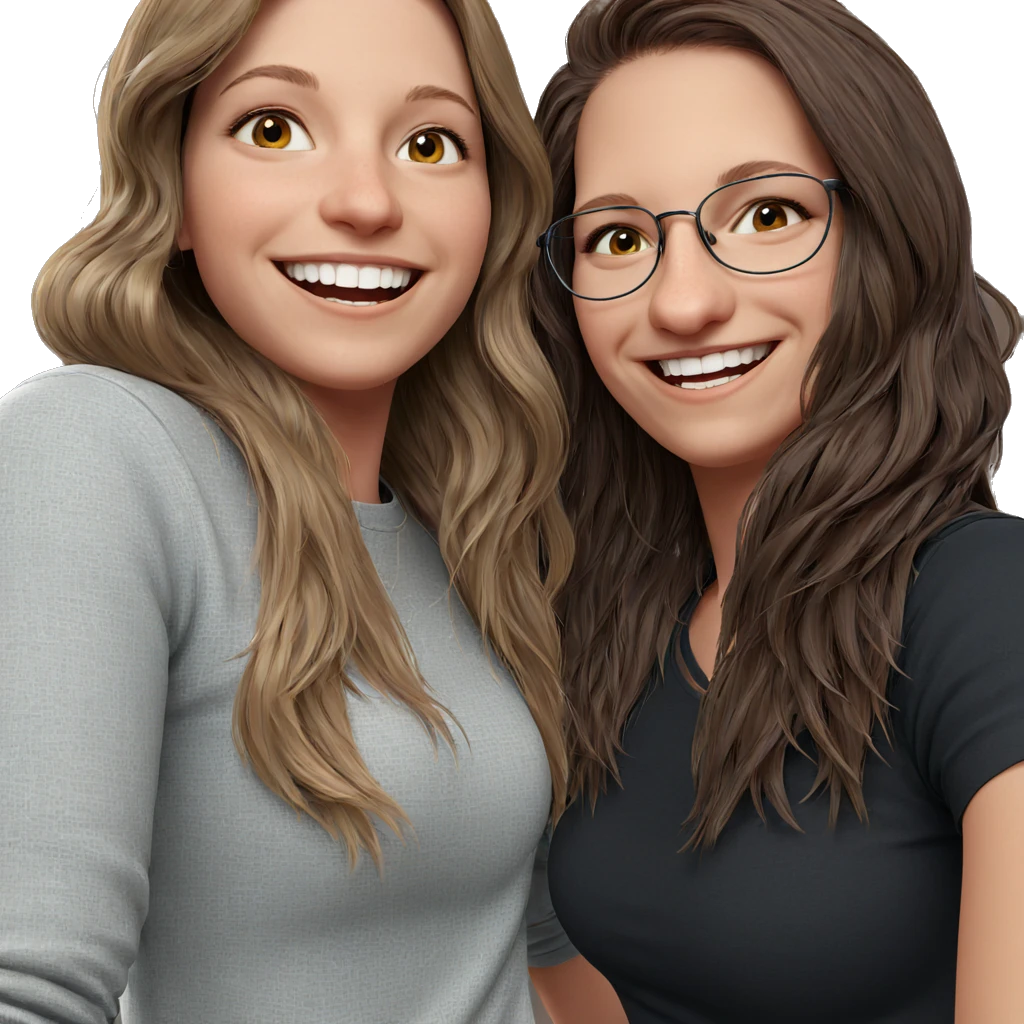 smiling girls with long hair emoji