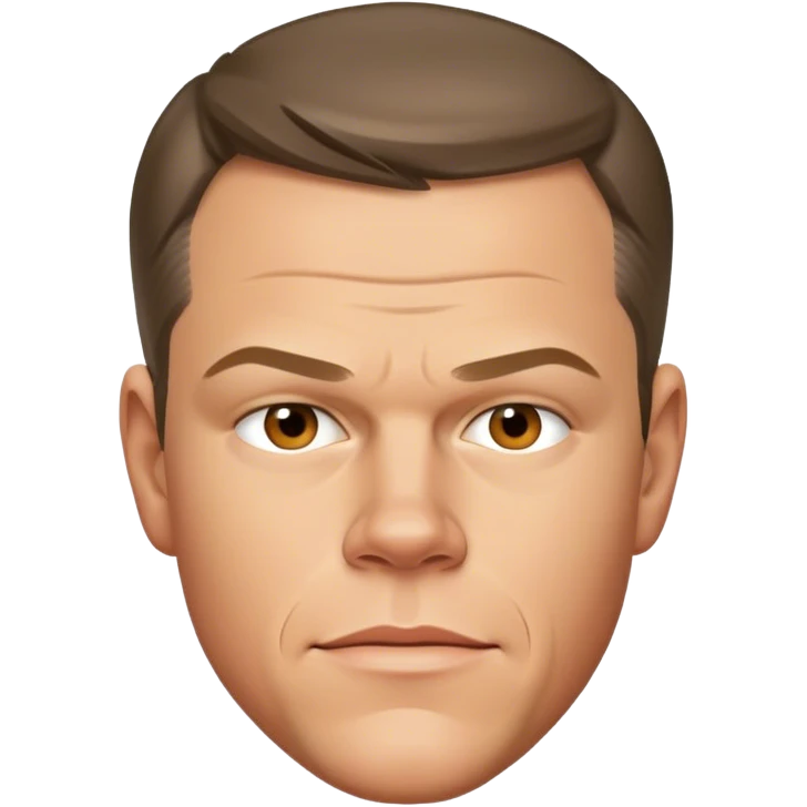 photorealistic Matt Damon character avatar emoji