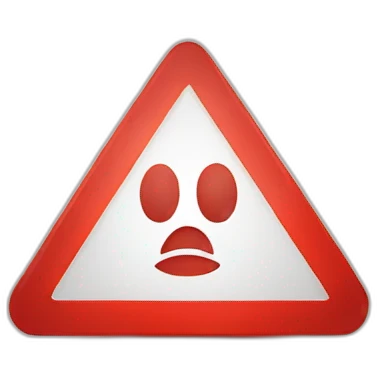 warning icon triangle red emoji