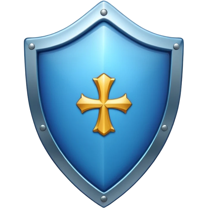shield with a tick mark in the center all in blue-ish color emoji