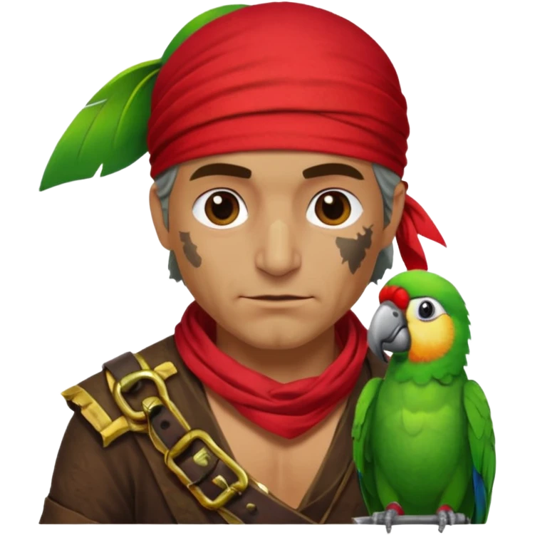 pirate and parrot emoji