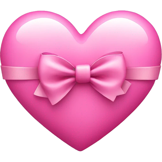 pink heart with a bow emoji