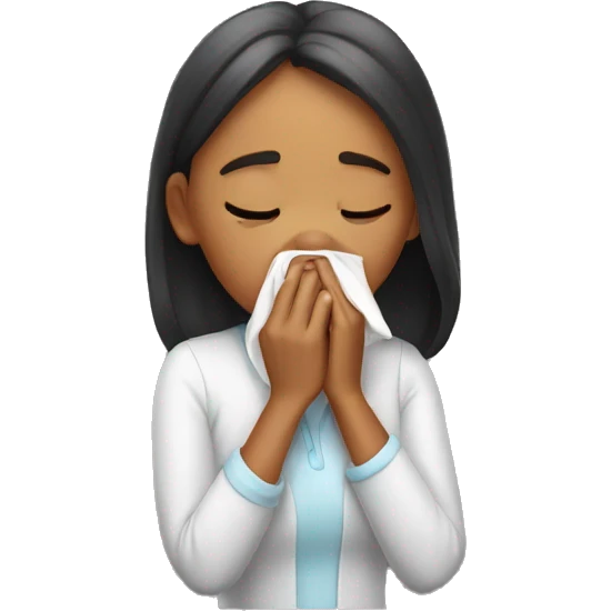 Girl sneezing emoji