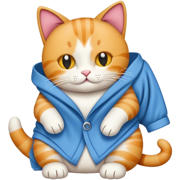 Cat folding clothes  emoji